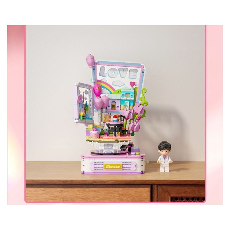 GUDI 52101 BẠN CÙNG LỚP CHU LỜI TỎ TÌNH LÃNG MẠN bộ đồ chơi xếp lắp ráp ghép mô hình CHOUCHOU 485 khối