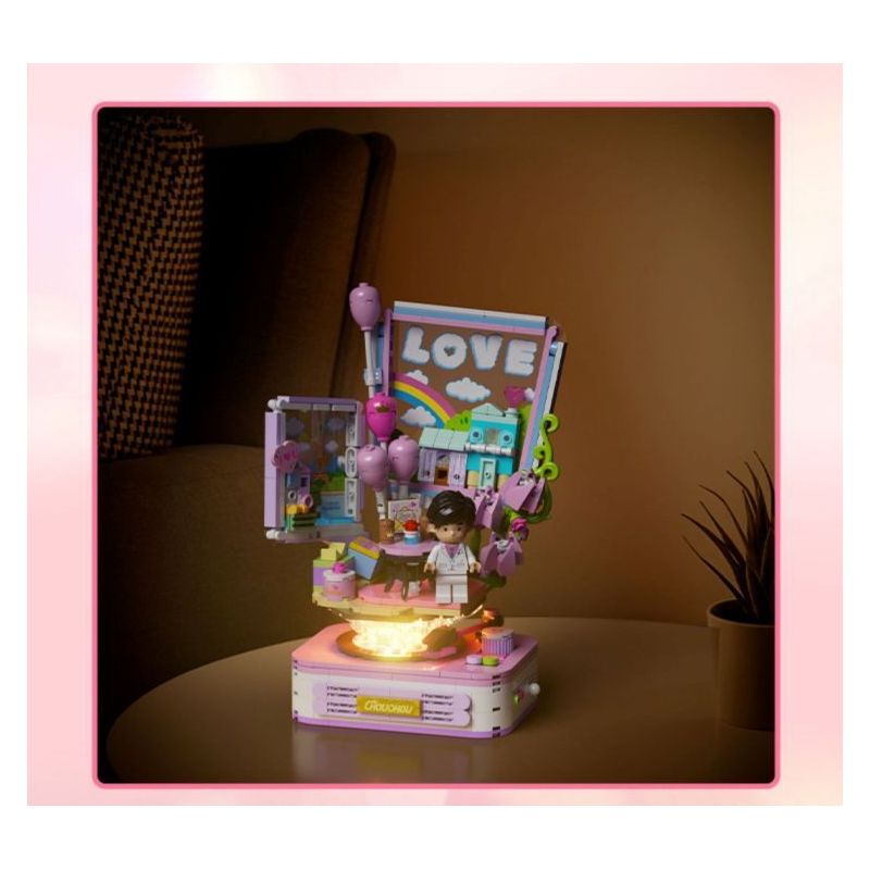 GUDI 52101 BẠN CÙNG LỚP CHU LỜI TỎ TÌNH LÃNG MẠN bộ đồ chơi xếp lắp ráp ghép mô hình CHOUCHOU 485 khối