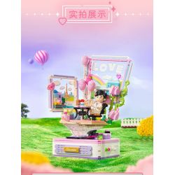 GUDI 52101 BẠN CÙNG LỚP CHU LỜI TỎ TÌNH LÃNG MẠN bộ đồ chơi xếp lắp ráp ghép mô hình CHOUCHOU 485 khối