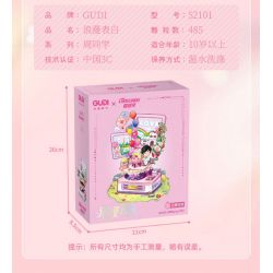 GUDI 52101 BẠN CÙNG LỚP CHU LỜI TỎ TÌNH LÃNG MẠN bộ đồ chơi xếp lắp ráp ghép mô hình CHOUCHOU 485 khối