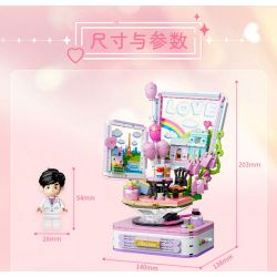 GUDI 52101 BẠN CÙNG LỚP CHU LỜI TỎ TÌNH LÃNG MẠN bộ đồ chơi xếp lắp ráp ghép mô hình CHOUCHOU 485 khối