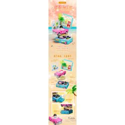 GUDI 52102 BẠN CÙNG LỚP CHU DẠO QUANH BỜ BIỂN bộ đồ chơi xếp lắp ráp ghép mô hình CHOUCHOU 478 khối