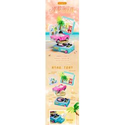 GUDI 52102 BẠN CÙNG LỚP CHU DẠO QUANH BỜ BIỂN bộ đồ chơi xếp lắp ráp ghép mô hình CHOUCHOU 478 khối