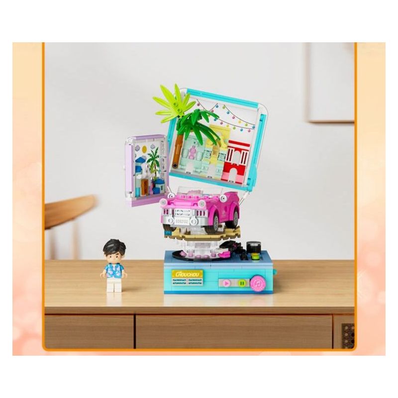 GUDI 52102 BẠN CÙNG LỚP CHU DẠO QUANH BỜ BIỂN bộ đồ chơi xếp lắp ráp ghép mô hình CHOUCHOU 478 khối