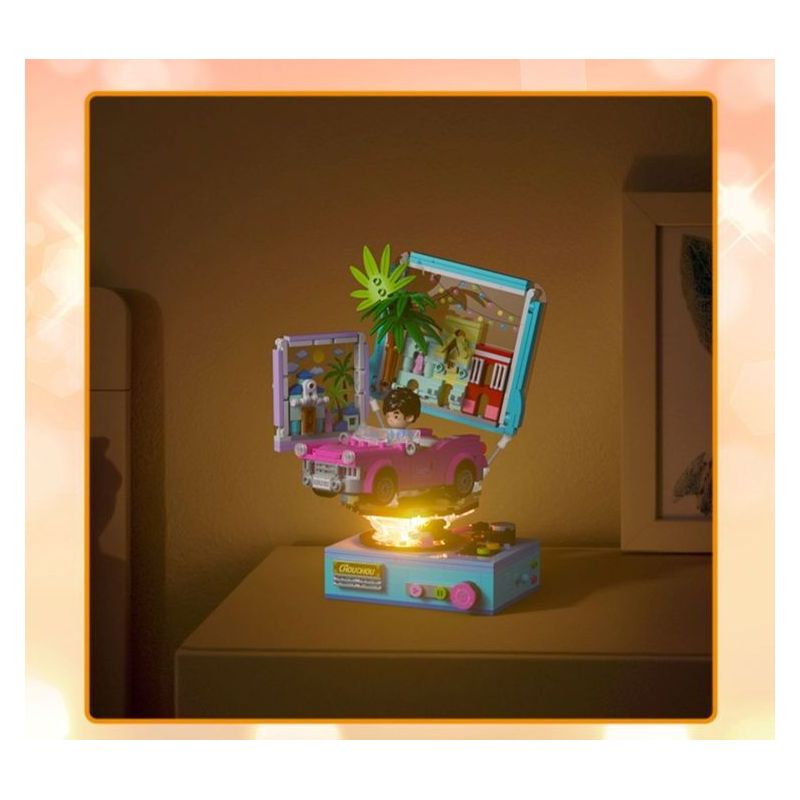 GUDI 52102 BẠN CÙNG LỚP CHU DẠO QUANH BỜ BIỂN bộ đồ chơi xếp lắp ráp ghép mô hình CHOUCHOU 478 khối