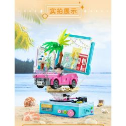 GUDI 52102 BẠN CÙNG LỚP CHU DẠO QUANH BỜ BIỂN bộ đồ chơi xếp lắp ráp ghép mô hình CHOUCHOU 478 khối