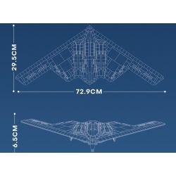 REOBRIX 33038 MÁY BAY NÉM BOM B2 bộ đồ chơi xếp lắp ráp ghép mô hình Military Army B2 BOMBER Quân Sự Bộ Đội 2063 khối