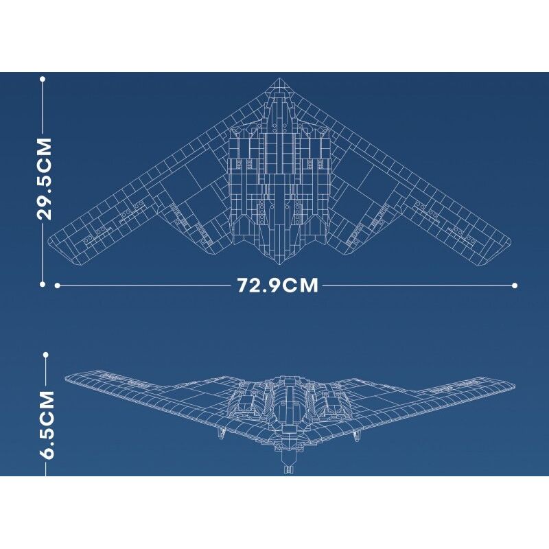REOBRIX 33038 MÁY BAY NÉM BOM B2 bộ đồ chơi xếp lắp ráp ghép mô hình Military Army B2 BOMBER Quân Sự Bộ Đội 2063 khối