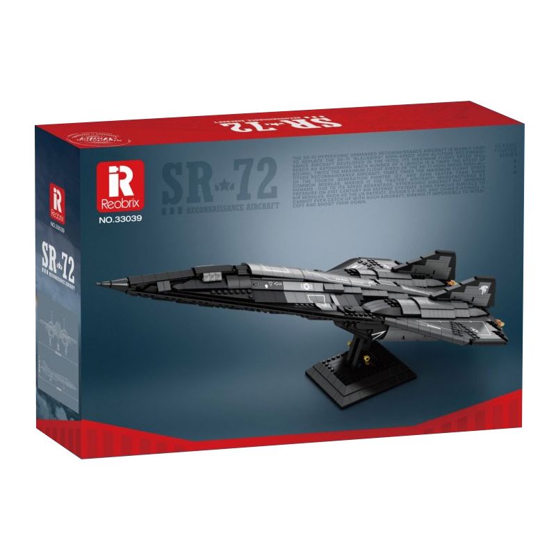 JMBRICKLAYER 60012 REOBRIX 33039 MÁY BAY TRINH SÁT SR-72 bộ đồ chơi xếp lắp ráp ghép mô hình Military Army SR-72 RECONNAISSANCE AIRCRAFT Quân Sự Bộ Đội 2071 khối