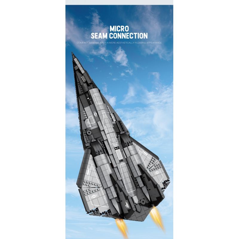 JMBRICKLAYER 60012 REOBRIX 33039 MÁY BAY TRINH SÁT SR-72 bộ đồ chơi xếp lắp ráp ghép mô hình Military Army SR-72 RECONNAISSANCE AIRCRAFT Quân Sự Bộ Đội 2071 khối