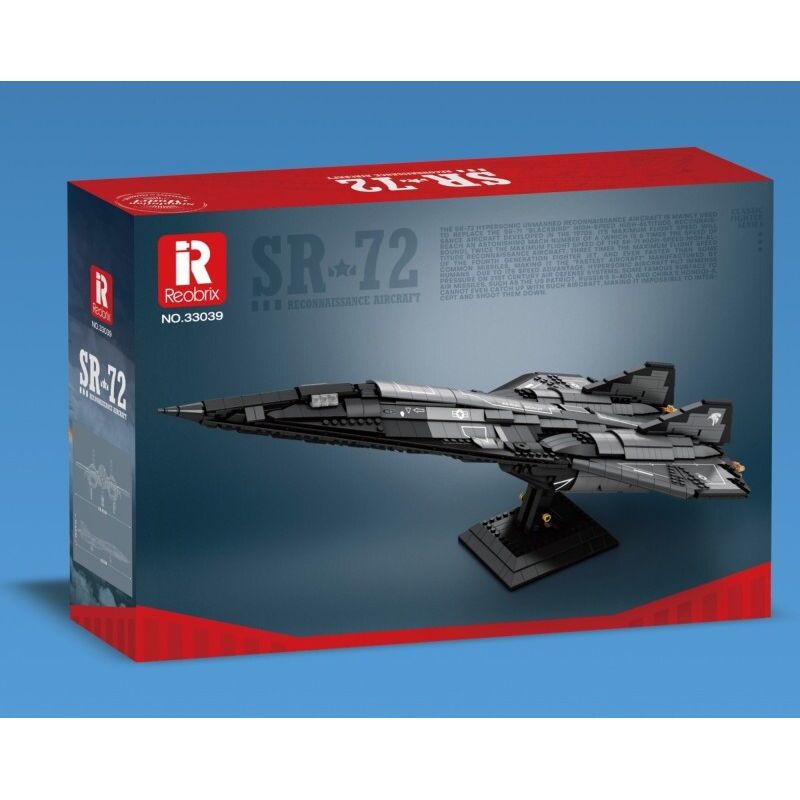 JMBRICKLAYER 60012 REOBRIX 33039 MÁY BAY TRINH SÁT SR-72 bộ đồ chơi xếp lắp ráp ghép mô hình Military Army SR-72 RECONNAISSANCE AIRCRAFT Quân Sự Bộ Đội 2071 khối