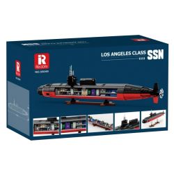 JMBRICKLAYER 61518 REOBRIX 33049 TÀU NGẦM TẤN CÔNG HẠT NHÂN LỚP LOS ANGELES tỷ lệ 1:125 bộ đồ chơi xếp lắp ráp ghép mô hình Military Army LOS ANGELES-CLASS SSN 1:125 Quân Sự Bộ Đội 2988 khối