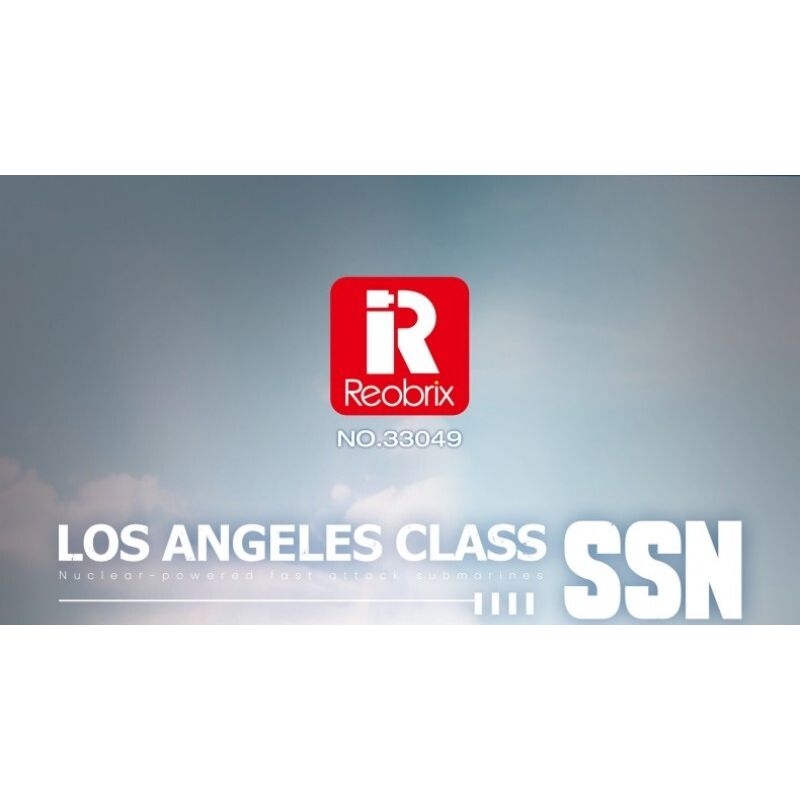 JMBRICKLAYER 61518 REOBRIX 33049 TÀU NGẦM TẤN CÔNG HẠT NHÂN LỚP LOS ANGELES tỷ lệ 1:125 bộ đồ chơi xếp lắp ráp ghép mô hình Military Army LOS ANGELES-CLASS SSN 1:125 Quân Sự Bộ Đội 2988 khối