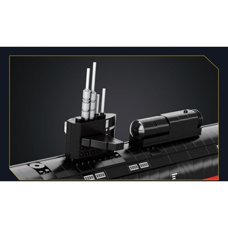 JMBRICKLAYER 61518 REOBRIX 33049 TÀU NGẦM TẤN CÔNG HẠT NHÂN LỚP LOS ANGELES tỷ lệ 1:125 bộ đồ chơi xếp lắp ráp ghép mô hình Military Army LOS ANGELES-CLASS SSN 1:125 Quân Sự Bộ Đội 2988 khối