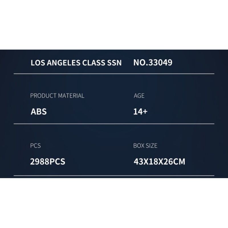 JMBRICKLAYER 61518 REOBRIX 33049 TÀU NGẦM TẤN CÔNG HẠT NHÂN LỚP LOS ANGELES tỷ lệ 1:125 bộ đồ chơi xếp lắp ráp ghép mô hình Military Army LOS ANGELES-CLASS SSN 1:125 Quân Sự Bộ Đội 2988 khối