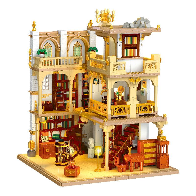 JIESTAR 57015 non Lego HIỆU SÁCH CHÂU bộ đồ chơi xếp lắp ráp ghép mô hình Creator EUROPEANIZING ARCHITECTURE BOOKSTORE Sáng Tạo 3028 khối