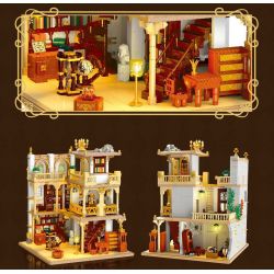 JIESTAR 57015 JMBRICKLAYER 30126 HIỆU SÁCH CHÂU bộ đồ chơi xếp lắp ráp ghép mô hình Creator EUROPEANIZING ARCHITECTURE BOOKSTORE Sáng Tạo 3028 khối