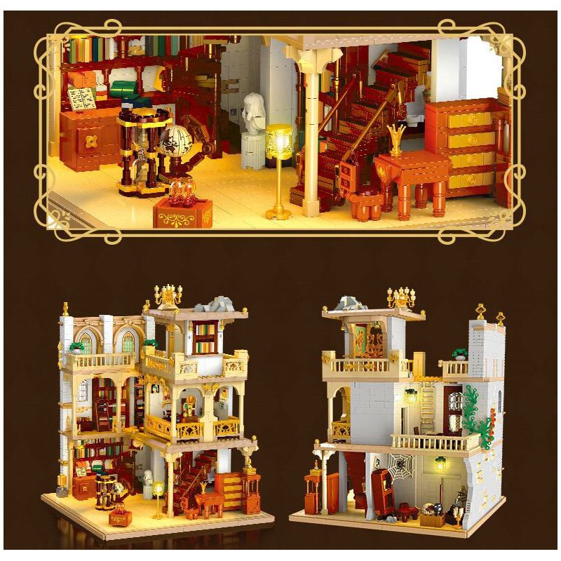 JIESTAR 57015 JMBRICKLAYER 30126 HIỆU SÁCH CHÂU bộ đồ chơi xếp lắp ráp ghép mô hình Creator EUROPEANIZING ARCHITECTURE BOOKSTORE Sáng Tạo 3028 khối