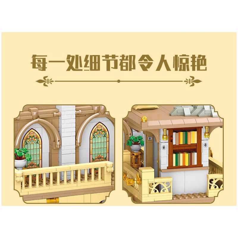 JIESTAR 57015 JMBRICKLAYER 30126 HIỆU SÁCH CHÂU bộ đồ chơi xếp lắp ráp ghép mô hình Creator EUROPEANIZING ARCHITECTURE BOOKSTORE Sáng Tạo 3028 khối