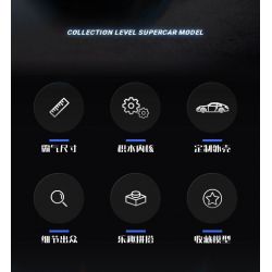 JAKI JK8808 8808 SÁNG TẠO THỜI THƯỢNG SIÊU XE Ý TƯỞNG PHANTOM PS tỷ lệ 1:14 bộ đồ chơi xếp lắp ráp ghép mô hình Technic PHANTOM SUPERCAR Kỹ Thuật Công Nghệ Cao Mô Hình Phương Tiện