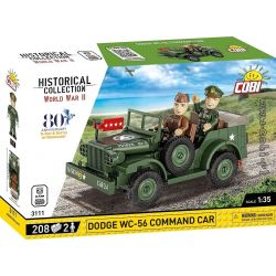 COBI 3111 XE CHỈ HUY DODGE WC-56 1:35 tỷ lệ 1:35 bộ đồ chơi xếp lắp ráp ghép mô hình Military Army DODGE WC-56 COMMAND CAR Quân Sự Bộ Đội 208 khối