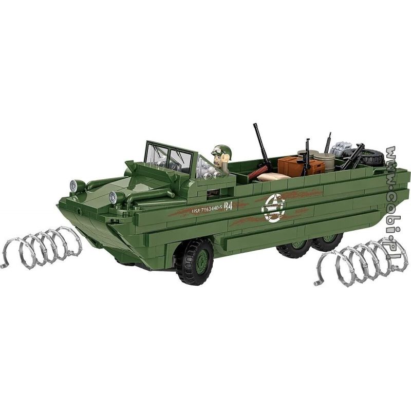 COBI 3110 non Lego XE VẬN TẢI ĐỔ BỘ VỊT DUKW 1:35 tỷ lệ 1:35 bộ đồ chơi xếp lắp ráp ghép mô hình Military Army DUKW AMPHIBIA Quân Sự Bộ Đội 508 khối