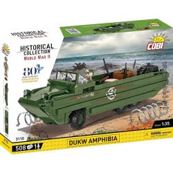 COBI 3110 XE VẬN TẢI ĐỔ BỘ VỊT DUKW 1:35 tỷ lệ 1:35 bộ đồ chơi xếp lắp ráp ghép mô hình Military Army DUKW AMPHIBIA Quân Sự Bộ Đội 508 khối