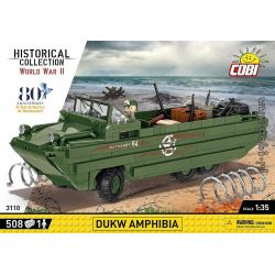 COBI 3110 XE VẬN TẢI ĐỔ BỘ VỊT DUKW 1:35 tỷ lệ 1:35 bộ đồ chơi xếp lắp ráp ghép mô hình Military Army DUKW AMPHIBIA Quân Sự Bộ Đội 508 khối