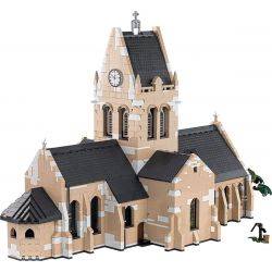 COBI 2299 NHÀ THỜ bộ đồ chơi xếp lắp ráp ghép mô hình Military Army SAINTE-MÈRE-ÉGLISE-CHURCH Quân Sự Bộ Đội 2280 khối
