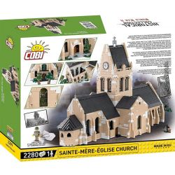 COBI 2299 NHÀ THỜ bộ đồ chơi xếp lắp ráp ghép mô hình Military Army SAINTE-MÈRE-ÉGLISE-CHURCH Quân Sự Bộ Đội 2280 khối