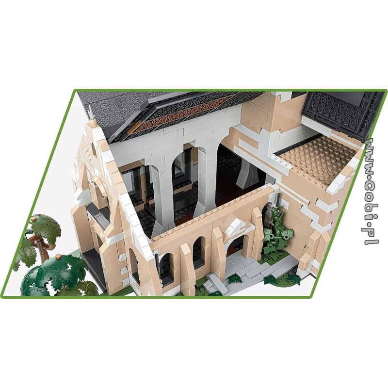 COBI 2299 NHÀ THỜ bộ đồ chơi xếp lắp ráp ghép mô hình Military Army SAINTE-MÈRE-ÉGLISE-CHURCH Quân Sự Bộ Đội 2280 khối