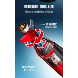 SEMBO 208043 TÀU NGẦM HẠT NHÂN CHIẾN LƯỢC THẾ HỆ MỚI bộ đồ chơi xếp lắp ráp ghép mô hình Military Army Quân Sự Bộ Đội 1324 khối