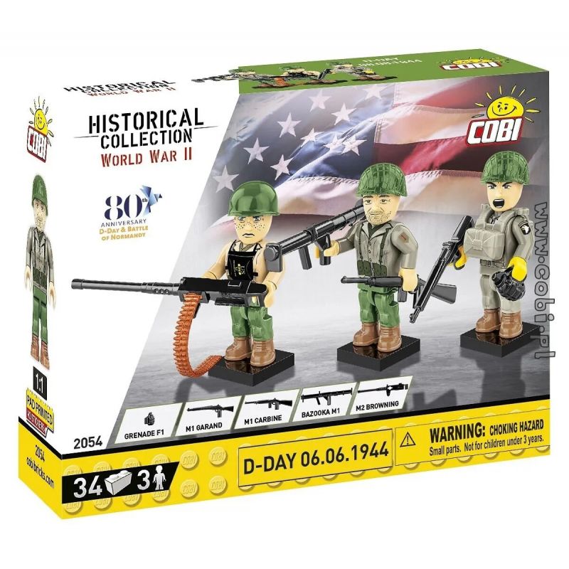 COBI 2054 D-NGÀY 06.06.1944 bộ đồ chơi xếp lắp ráp ghép mô hình Military Army Quân Sự Bộ Đội 34 khối