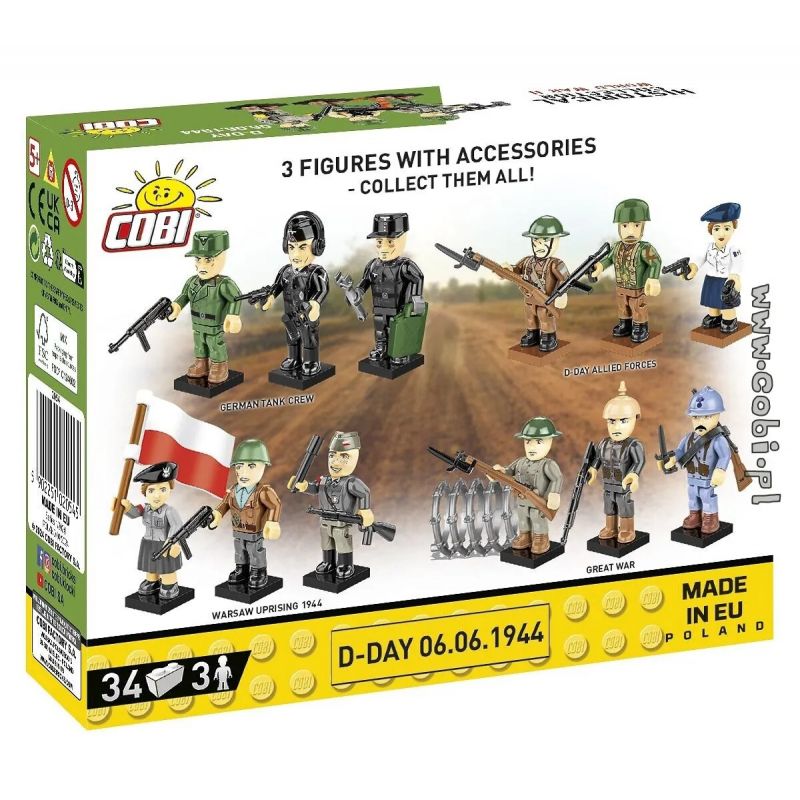 COBI 2054 D-NGÀY 06.06.1944 bộ đồ chơi xếp lắp ráp ghép mô hình Military Army Quân Sự Bộ Đội 34 khối