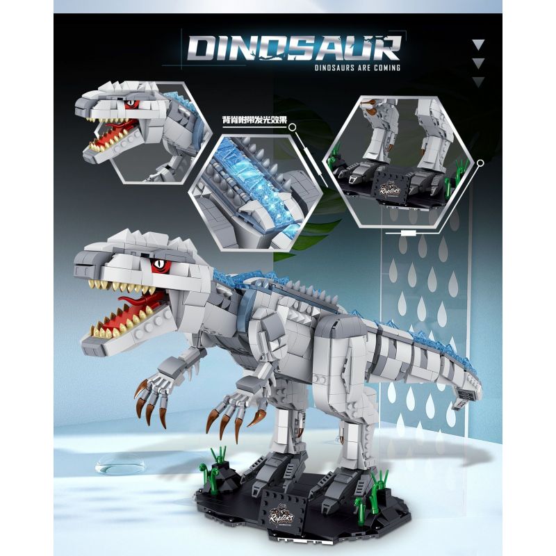 ZHEGAO 931001 INDOMINUS RAPTOR bộ đồ chơi xếp lắp ráp ghép mô hình 1176 khối