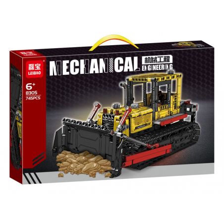 LEIBAO 8305 MÁY ỦI BÁNH XÍCH bộ đồ chơi xếp lắp ráp ghép mô hình Technic Kỹ Thuật Công Nghệ Cao Mô Hình Phương Tiện 745 khối