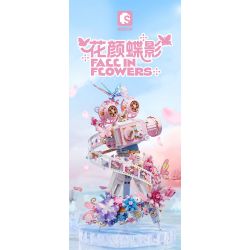SEMBO 611106 MÁY ẢNH CỔ ĐIỂN HOA VÀ BƯỚM bộ đồ chơi xếp lắp ráp ghép mô hình FALL IN FLOWERS 1109 khối