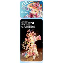 SEMBO 611106 MÁY ẢNH CỔ ĐIỂN HOA VÀ BƯỚM bộ đồ chơi xếp lắp ráp ghép mô hình FALL IN FLOWERS 1109 khối