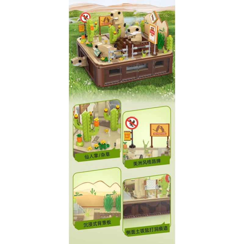 CADA DOUBLEE C71008 71008 PHONG CẢNH NĂNG ĐỘNG CỦA GROUNDHOG bộ đồ chơi xếp lắp ráp ghép mô hình 1148 khối