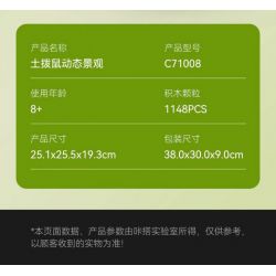 CADA DOUBLEE C71008 71008 PHONG CẢNH NĂNG ĐỘNG CỦA GROUNDHOG bộ đồ chơi xếp lắp ráp ghép mô hình 1148 khối