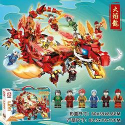 LE YI 68251 RỒNG LỬA bộ đồ chơi xếp lắp ráp ghép mô hình 1562 khối