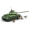 QuanGuan 100249 Quan Guan 100249 XE TĂNG HẠNG NẶNG IS-2 LOẠI 1944 bộ đồ chơi xếp lắp ráp ghép mô hình IS-2 HEAVY TANK MODEL 1944 1703 khối