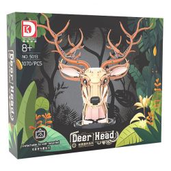 DK 5013 JMBRICKLAYER 70171 ĐỒ TRANG TRÍ ĐẦU HƯƠU bộ đồ chơi xếp lắp ráp ghép mô hình Arts & Crafts DEER HEAD 1070 khối