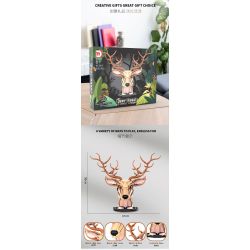 DK 5013 JMBRICKLAYER 70171 ĐỒ TRANG TRÍ ĐẦU HƯƠU bộ đồ chơi xếp lắp ráp ghép mô hình Arts & Crafts DEER HEAD 1070 khối