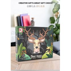 DK 5013 JMBRICKLAYER 70171 ĐỒ TRANG TRÍ ĐẦU HƯƠU bộ đồ chơi xếp lắp ráp ghép mô hình Arts & Crafts DEER HEAD 1070 khối