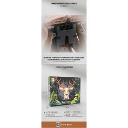 DK 5013 JMBRICKLAYER 70171 ĐỒ TRANG TRÍ ĐẦU HƯƠU bộ đồ chơi xếp lắp ráp ghép mô hình Arts & Crafts DEER HEAD 1070 khối