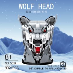 DK 5014 ĐỒ TRANG TRÍ ĐẦU SÓI bộ đồ chơi xếp lắp ráp ghép mô hình Arts & Crafts WOLF HEAD 992 khối
