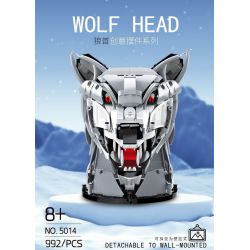 DK 5014 ĐỒ TRANG TRÍ ĐẦU SÓI bộ đồ chơi xếp lắp ráp ghép mô hình Arts & Crafts WOLF HEAD 992 khối