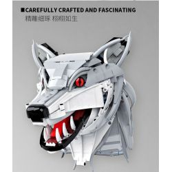 DK 5014 ĐỒ TRANG TRÍ ĐẦU SÓI bộ đồ chơi xếp lắp ráp ghép mô hình Arts & Crafts WOLF HEAD 992 khối