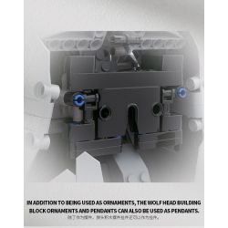 DK 5014 ĐỒ TRANG TRÍ ĐẦU SÓI bộ đồ chơi xếp lắp ráp ghép mô hình Arts & Crafts WOLF HEAD 992 khối